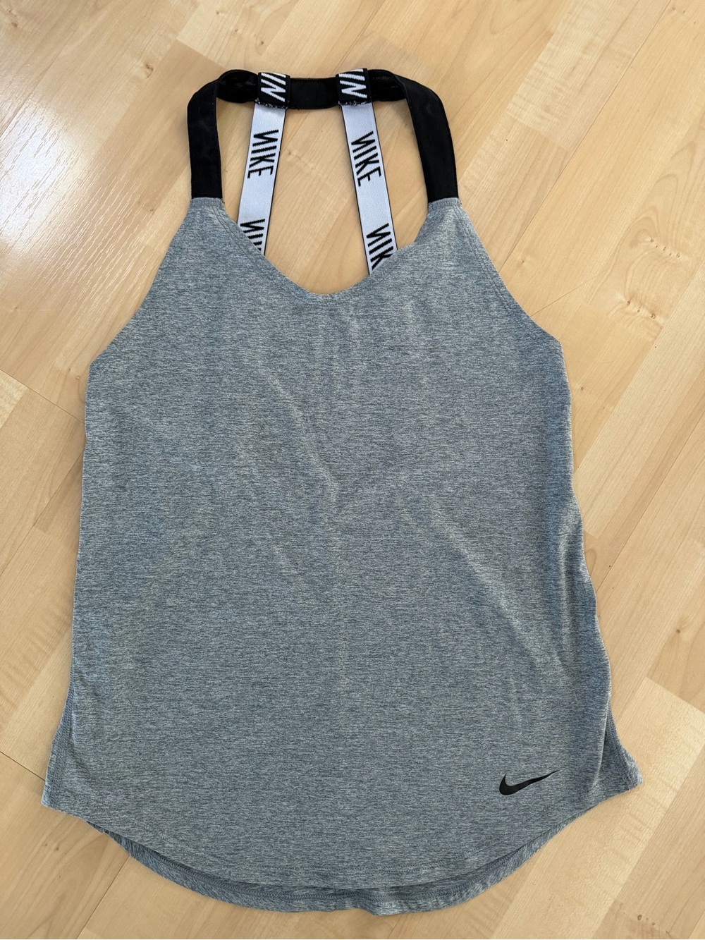 Nike Breathe Elastika Dri-FIT Strappy Training Tank Gray XS